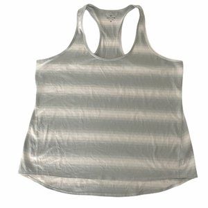 Athleta Tank Top Womens Moon Grey Chi Ombre Stripe Racerback Activewear, 2X